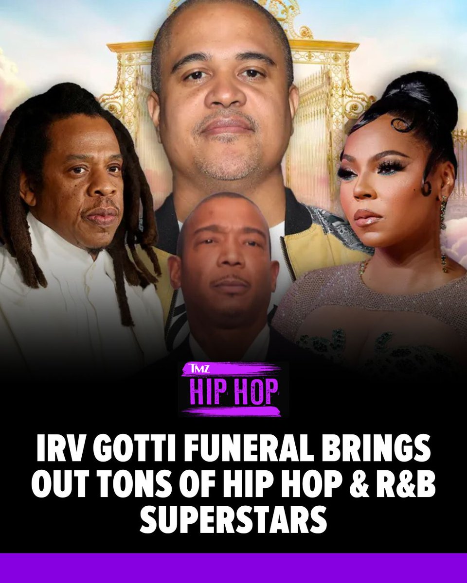 TMZ's tweet photo. Irv Gotti's funeral service went down in NYC on Wednesday -- and the late music czar's industry friends all supported his final sendoff!!! https://t.co/VQeQXn2mA3