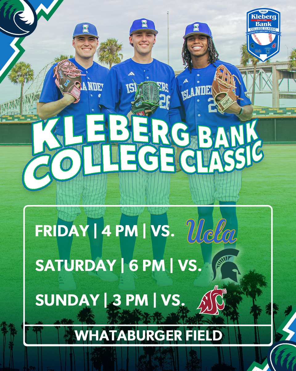 We have a full weekend of BASEBALL!
Friday | 4 pm | vs. UCLA
Saturday | 6 pm | vs. Michigan St.
Sunday | 3 pm | vs. Washington St.
Don't forget tickets for Friday are only $5 (online only)
🎟️:tickets.pulse.ly/jliky5iysh
(USE PROMO CODE: ISLANDER25)
#ShakasUp🤙