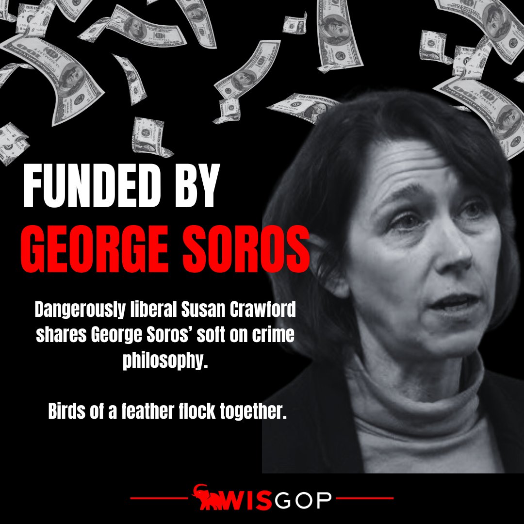 WisGOP's tweet photo. Susan Crawford is dangerously liberal.

Learn more here: https://t.co/teKnZwHyus https://t.co/oI78nbNBV9