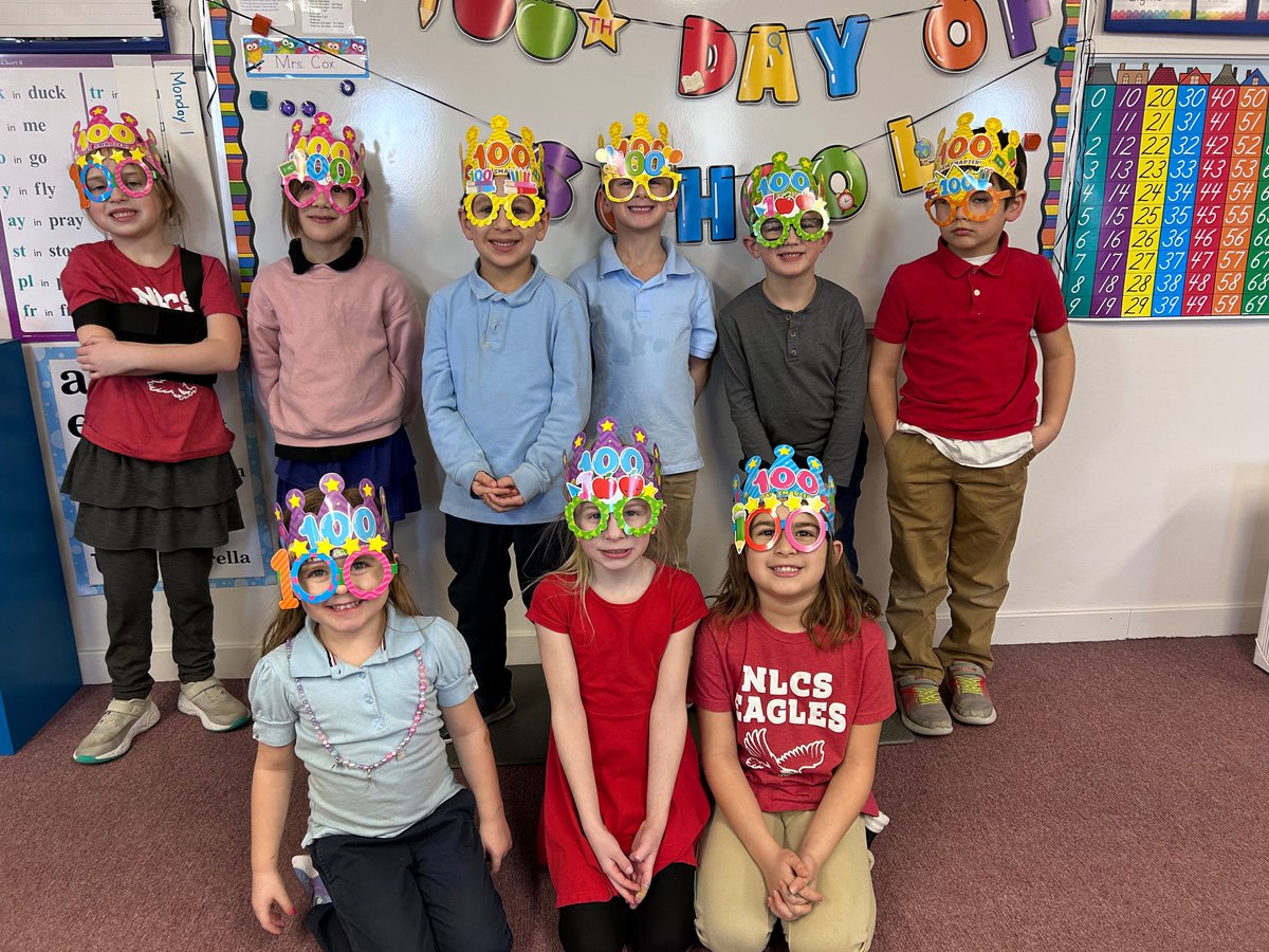 NLCSchool's tweet photo. NLCS celebrated 100 days of school on Tuesday, January 28th. Our kindergarten students celebrated this special day with many special activities. They worked in pairs to put together a 100 piece puzzle, brought in a collection of 100 items from home, and had a special snack! https://t.co/a2A9yFDb8T