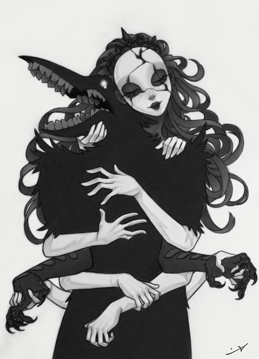 Remain with your nightmare.🖤

#Slaytheprincess #art #fanart