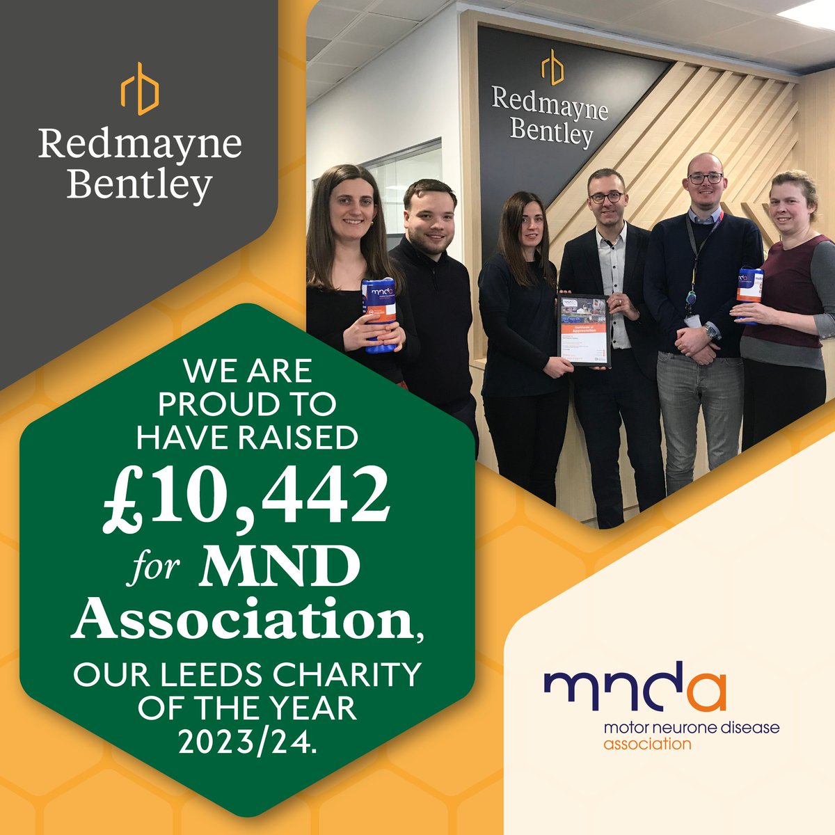 Redmayne Bentley (@redmaynebentley) on Twitter photo We are delighted to announce that we raised over £10,000 for our 2023/24 Leeds office charity of the year <a href="/mndassoc/">MND Association</a>. Thank you to everyone who helped out. We will be announcing our 2025 Leeds office charity of the year soon, watch this space! #Charity #Fundraising We are delighted to announce that we raised over £10,000 for our 2023/24 Leeds office charity of the year <a href="/mndassoc/">MND Association</a>. Thank you to everyone who helped out. We will be announcing our 2025 Leeds office charity of the year soon, watch this space! #Charity #Fundraising