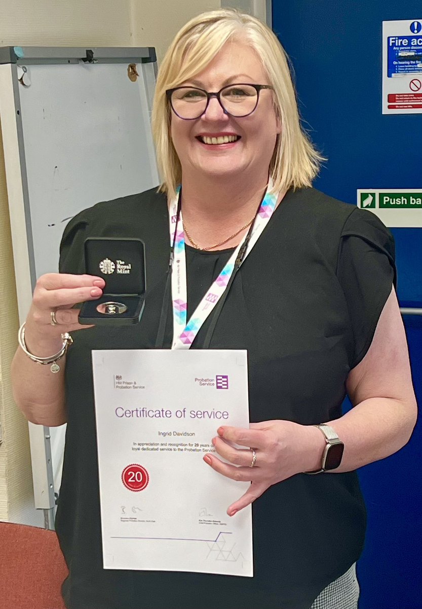 Great to recognise your 20 Years of Service at the Team Meeting today Ingrid, a well deserved round of applause from everyone… well done and thank you! 🌟