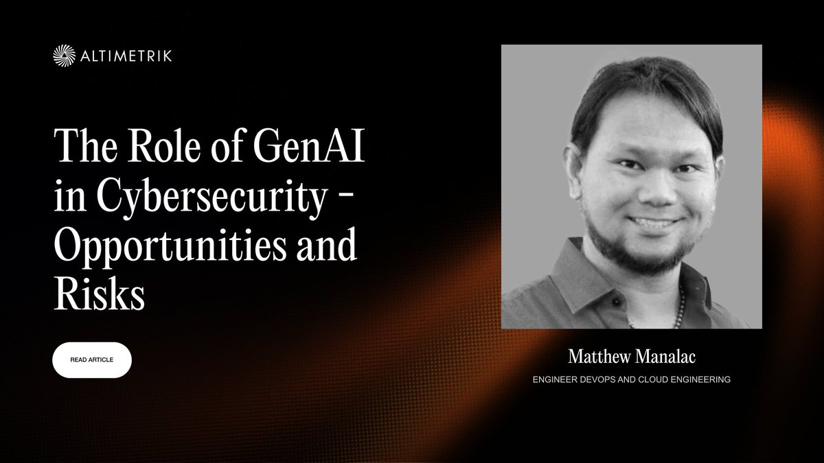 GenAI is transforming cybersecurity—enhancing threat detection &amp; automation while also enabling AI-powered attacks. How can organizations balance innovation &amp; security? Read the latest insights from Matthew Manalac:  ow.ly/U3ex50V3gyo