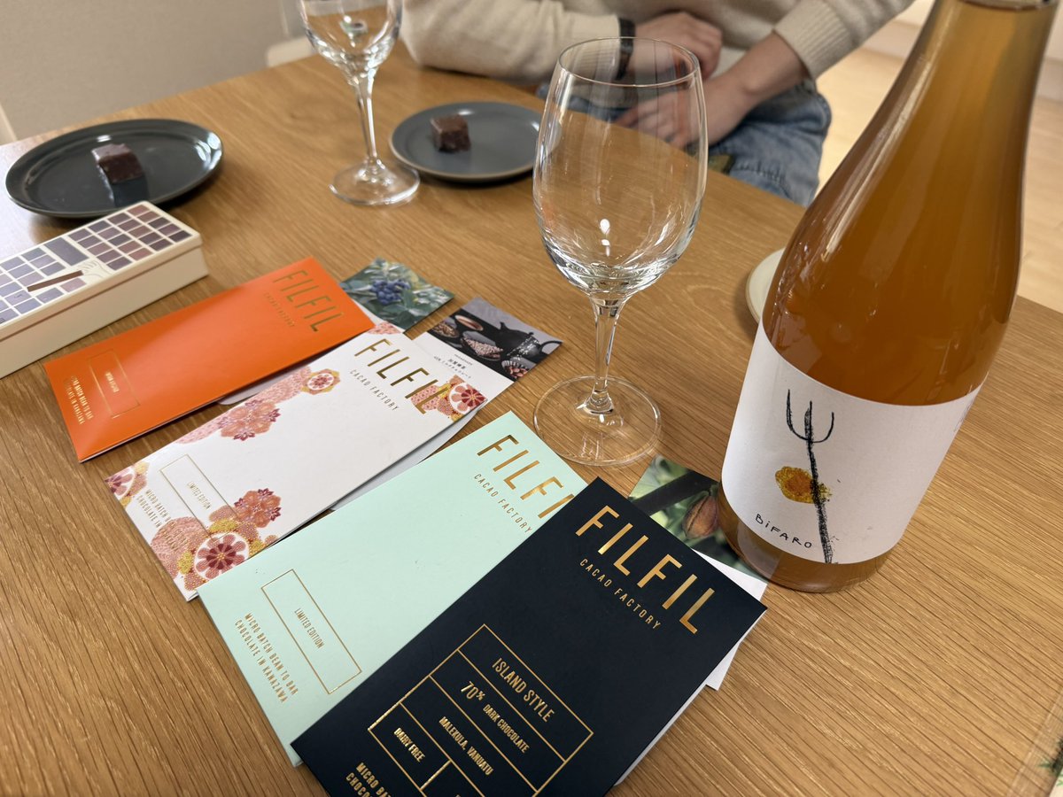 CALI_choco's tweet image. オレンジワインと
チョコテイスティングパーティ