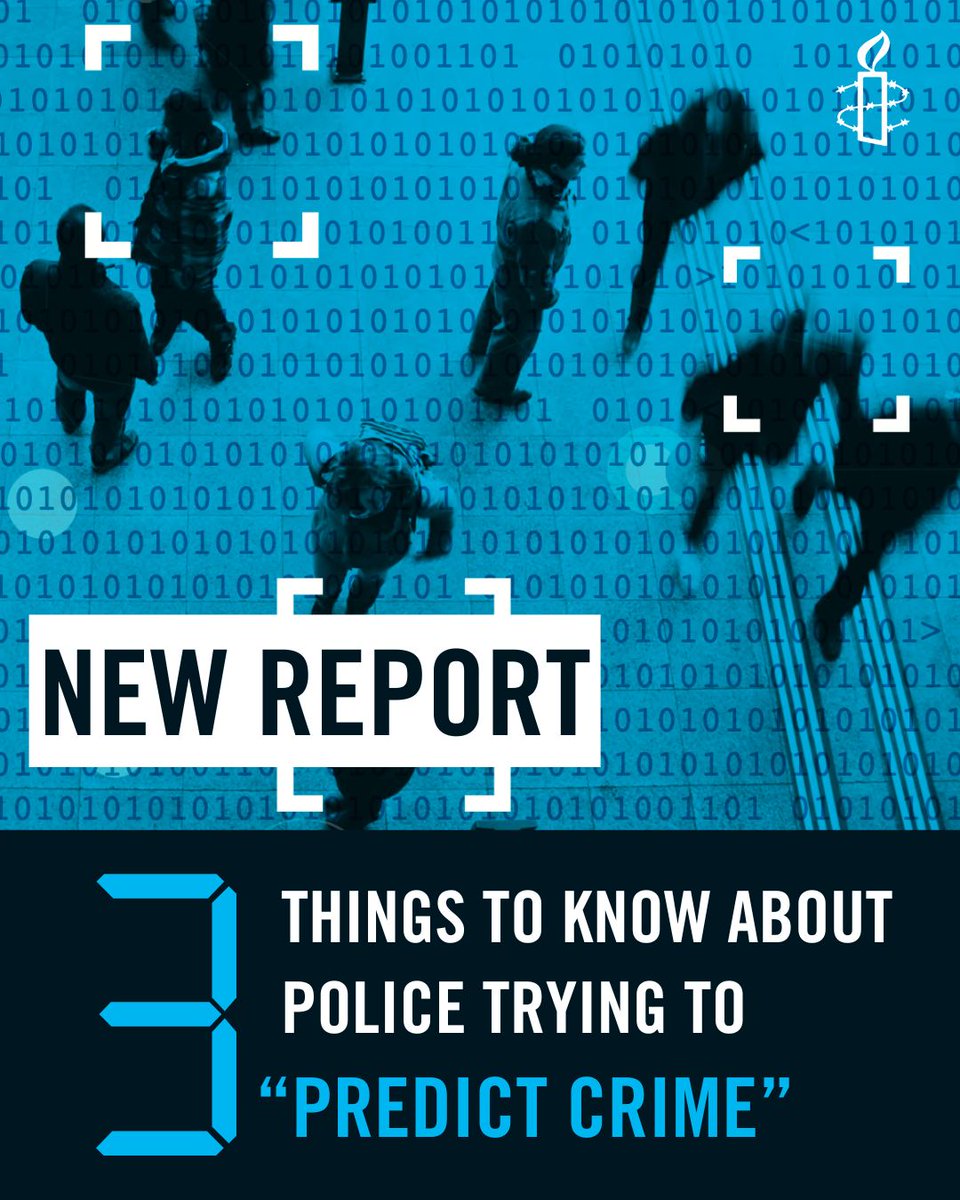 AmnestyUK's tweet image. 🚨 NEW REPORT: 3 key things about our new report on Automated Racism

In case you missed it: Amnesty International UK released a report on police using technology to &quot;predict crime&quot;. Read the full report: amn.st/6018ICZeA

🧵 1/4