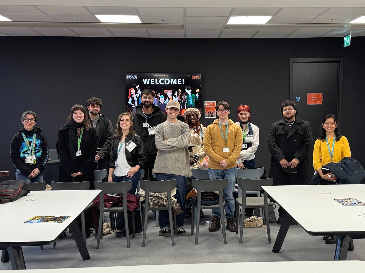 Escape_Studios's tweet photo. We are so excited to have had our brand new international cohort join us on campus today, all of whom are starting their Masters journey studying with us here at Escape Studios! Welcome to the Escapeverse! 🚀🧡
#InternationalStudy #StudyInLondon #CreativeDegrees https://t.co/A995hJFpC0