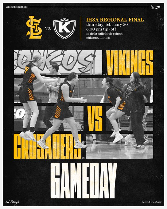 IHSA_State (@_ihsa_state) on Twitter photo 🚨Game of the Week🚨
IHSA REGIONAL FINALS
📺 Live on: bit.ly/3CUJbmy
📍De La Salle
⏰today @ 6p
🆚 Kennedy
<a href="/Vikingsgirlsbb_/">Vikings Girls Basketball</a> <a href="/STL_Athletics/">Viking Athletics</a> <a href="/MrGrossYMS/">Mr. Gross</a> <a href="/gilmartin_tom/">Tom</a> <a href="/ElleRice1/">Elle Rice</a> <a href="/CoachLyle23/">Chris Lyle</a> <a href="/da11asscott/">D. Scott</a> <a href="/StixPicks/">Stix Picks</a> 🚨Game of the Week🚨
IHSA REGIONAL FINALS
📺 Live on: bit.ly/3CUJbmy
📍De La Salle
⏰today @ 6p
🆚 Kennedy
<a href="/Vikingsgirlsbb_/">Vikings Girls Basketball</a> <a href="/STL_Athletics/">Viking Athletics</a> <a href="/MrGrossYMS/">Mr. Gross</a> <a href="/gilmartin_tom/">Tom</a> <a href="/ElleRice1/">Elle Rice</a> <a href="/CoachLyle23/">Chris Lyle</a> <a href="/da11asscott/">D. Scott</a> <a href="/StixPicks/">Stix Picks</a>