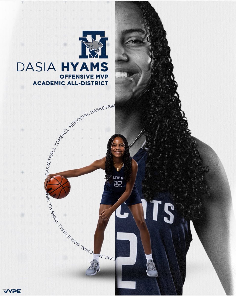 Tomball Memorial High School Lady Wildcats π (@tmhsgbb) on Twitter photo The accolades keep rolling in for <a href="/dasia_hyams/">Dasia Hyams</a>
Districts 15-6A Awards:
Offensive MVP
1st Team All District
Academic All District The accolades keep rolling in for <a href="/dasia_hyams/">Dasia Hyams</a>
Districts 15-6A Awards:
Offensive MVP
1st Team All District
Academic All District