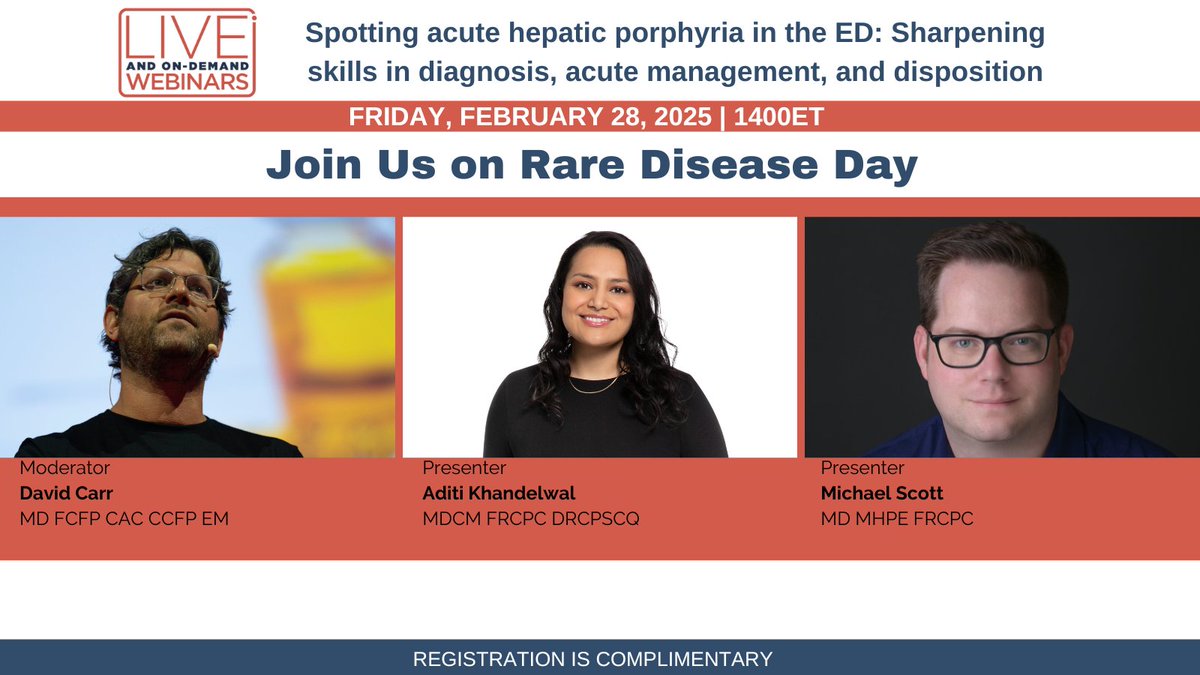 CAEP_Docs's tweet photo. Join us for a complimentary 1 hour webinar on Rare Disease Day - Friday, FEB 28
Register here: https://t.co/YD2CVXnRvd https://t.co/yFbN6b9esx