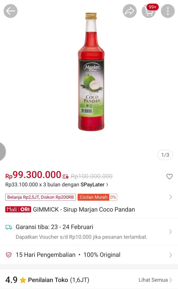 yonathanradya's tweet photo. Buat para sultan marjan 99,3jt
https://t.co/Q235L5Wwyx

#shopeepaythr #ShopeeFood #ShopeeFoodTH #sirupmarjan #sirup https://t.co/89fxR87rIu