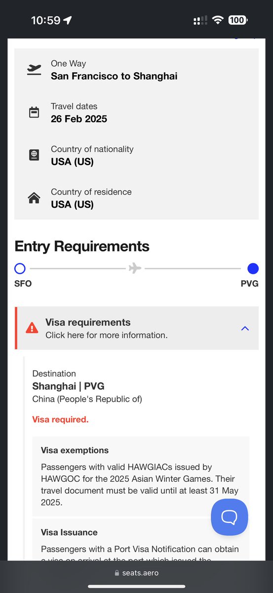 We’ve integrated Timatic into Seats, making it easier than ever to check visa requirements and public health advice for your next trip! Try it now: seats.aero/tools/timatic