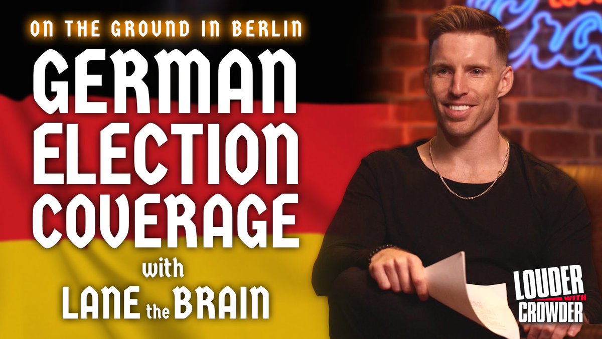 Steven Crowder (@scrowder) on Twitter photo 🇩🇪 ATTENTION GERMANY 🇩🇪
Our very own <a href="/lanedeankendall/">Lane Kendall</a> will be on the ground in Berlin, Germany to cover the most consequential election in their nation's history!
🇩🇪 ACHTUNG DEUTSCHLAND 🇩🇪
Unser eigener <a href="/lanedeankendall/">Lane Kendall</a> wird vor Ort in Berlin, Deutschland sein, um die 🇩🇪 ATTENTION GERMANY 🇩🇪
Our very own <a href="/lanedeankendall/">Lane Kendall</a> will be on the ground in Berlin, Germany to cover the most consequential election in their nation's history!
🇩🇪 ACHTUNG DEUTSCHLAND 🇩🇪
Unser eigener <a href="/lanedeankendall/">Lane Kendall</a> wird vor Ort in Berlin, Deutschland sein, um die
