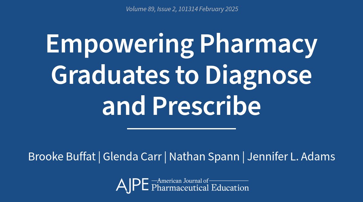 AJPE (@theajpe) on Twitter photo đź’Š A new commentary highlights <a href="/IdahoStateU/">Idaho State University</a>'s success in integrating diagnosis & prescribing skills into its Pharm.D. curriculum, urging broader adoption to equip pharmacists for advanced patient care.
đź”— Learn more here: ow.ly/Tqlp50V3B9n đź’Š A new commentary highlights <a href="/IdahoStateU/">Idaho State University</a>'s success in integrating diagnosis & prescribing skills into its Pharm.D. curriculum, urging broader adoption to equip pharmacists for advanced patient care.
đź”— Learn more here: ow.ly/Tqlp50V3B9n