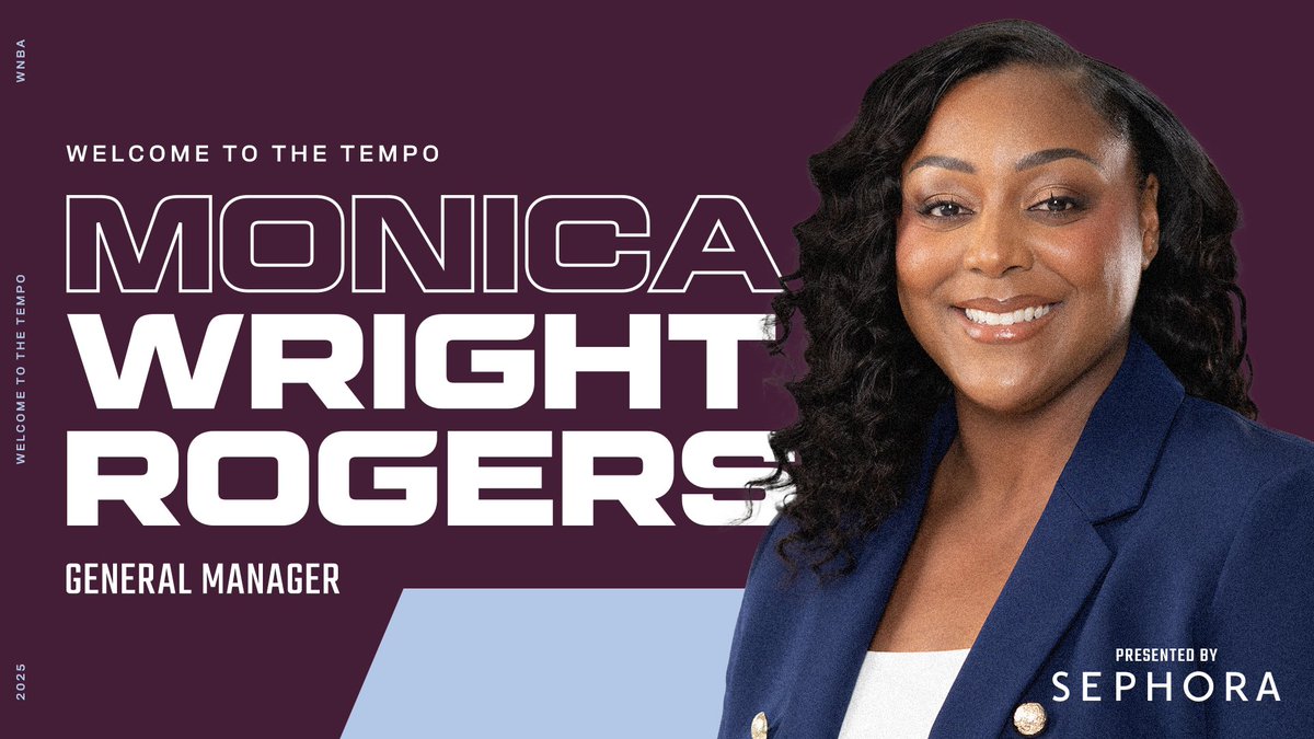 Today, we make Tempo history and welcome
the team’s 1st General Manager, Monica
Wright Rogers🥇 

We can’t wait to watch you pave the way to Tipoff in ‘26.