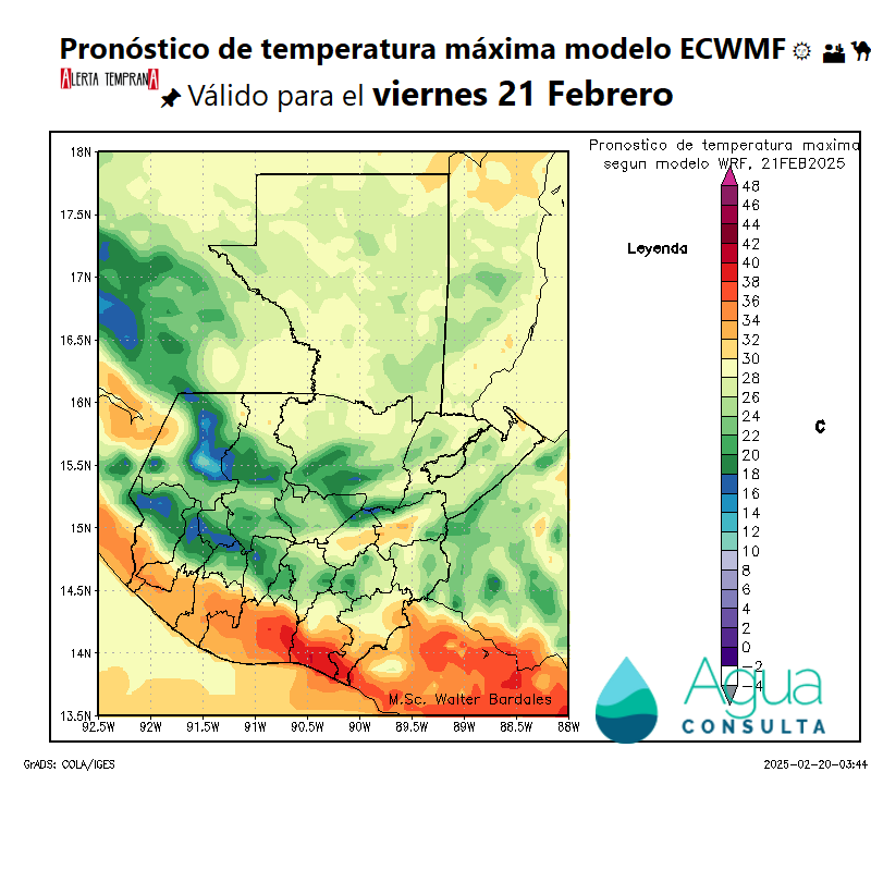 AlertaGt502's tweet photo. 🇬🇹📝Pronóstico viernes 21 de Febrero
#FrenteFrio28 genera lluvias en distintas intensidades sobre el norte y BocaCosta, viento con rachas de hasta 70km/h en la Cadena Volcánica y descenso de temperaturas en los altiplanos, se mantiene CALOR en la costa sur
#ClimaGt #TraficoGt https://t.co/QkwGaKVDeS