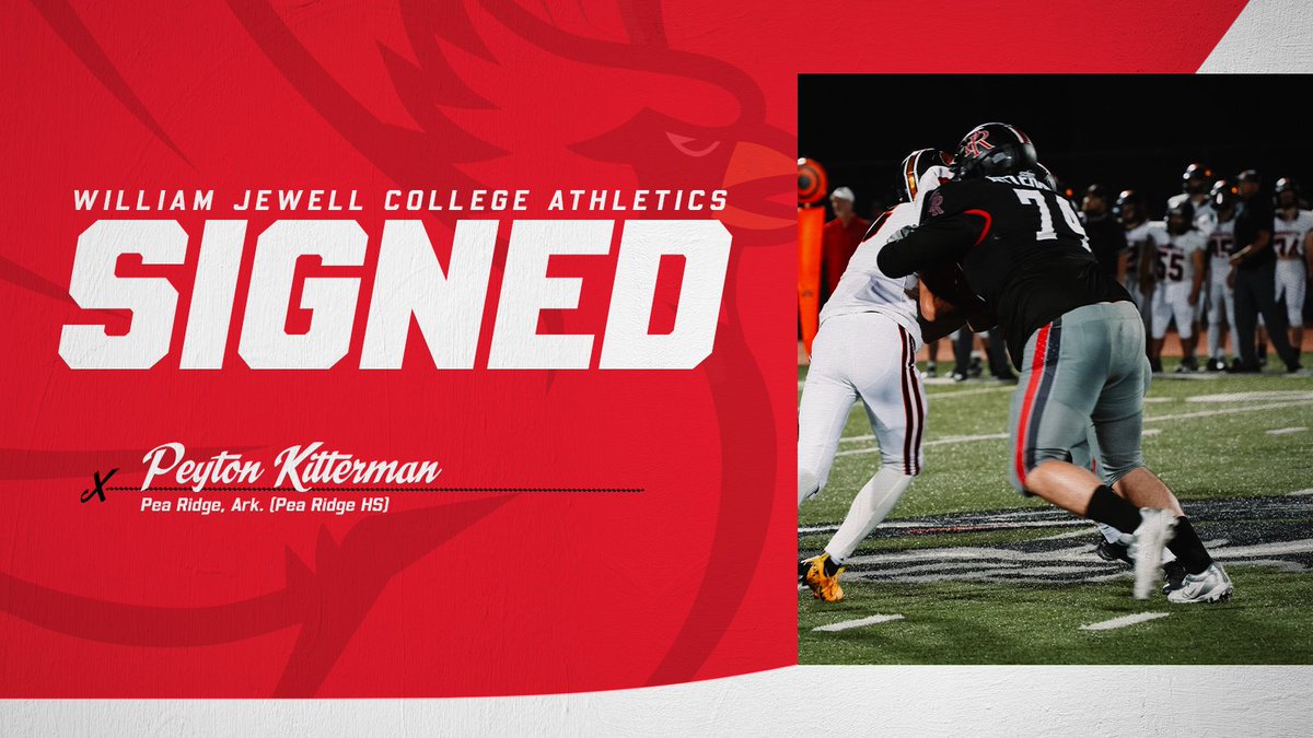 🔴 𝗦𝗜𝗚𝗡𝗘𝗗 🔴

✍️ Peyton Kitterman
🏈 Offensive Line
📍 Pea Ridge, Ark.