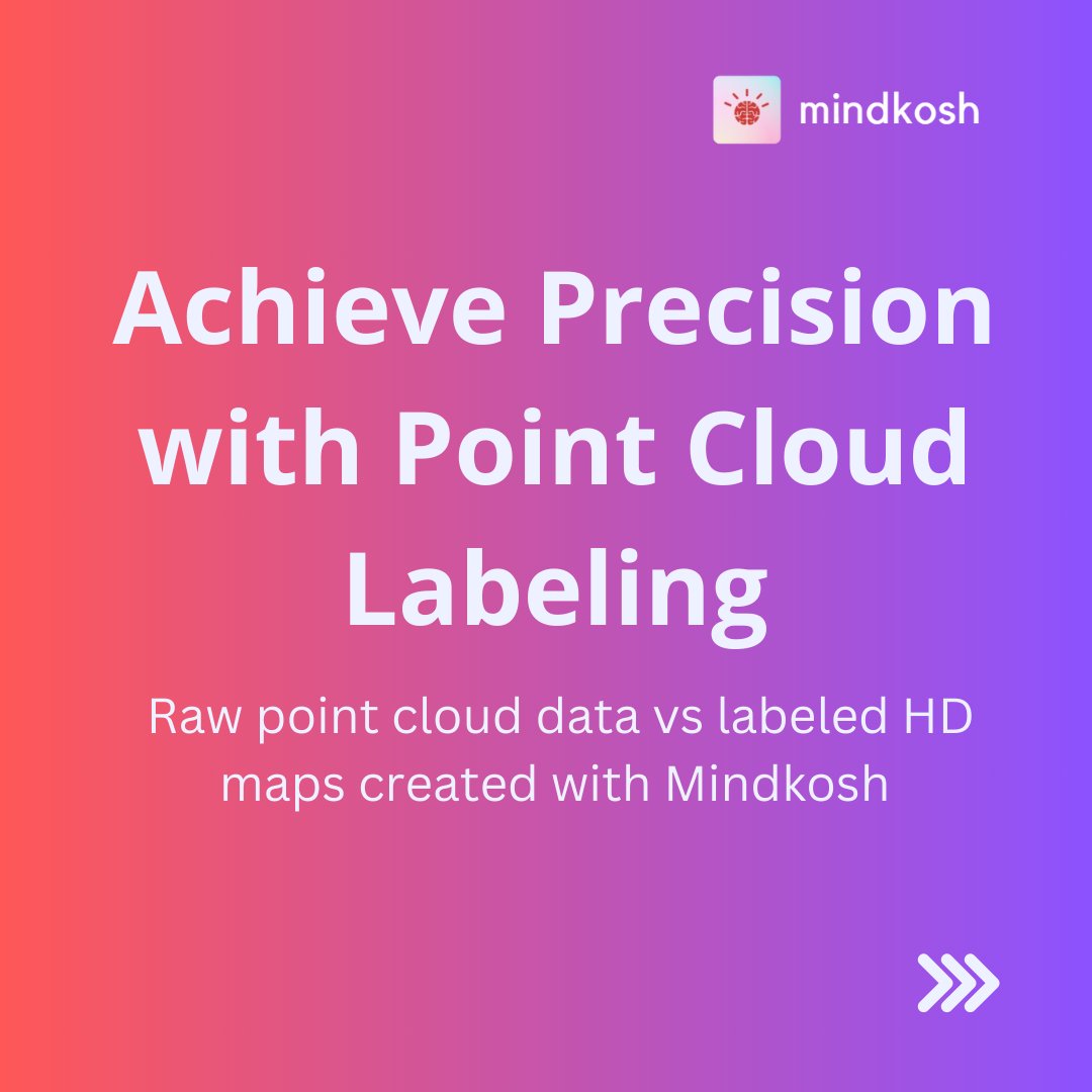mindkosh's tweet image. High-definition mapping starts with precise annotations.
Mindkosh’s point cloud labeling tools enable teams to segment, label, and refine 3D data for applications like urban planning and autonomous navigation. 
Accuracy you can trust!
#HDMapping #PointCloudAnnotation