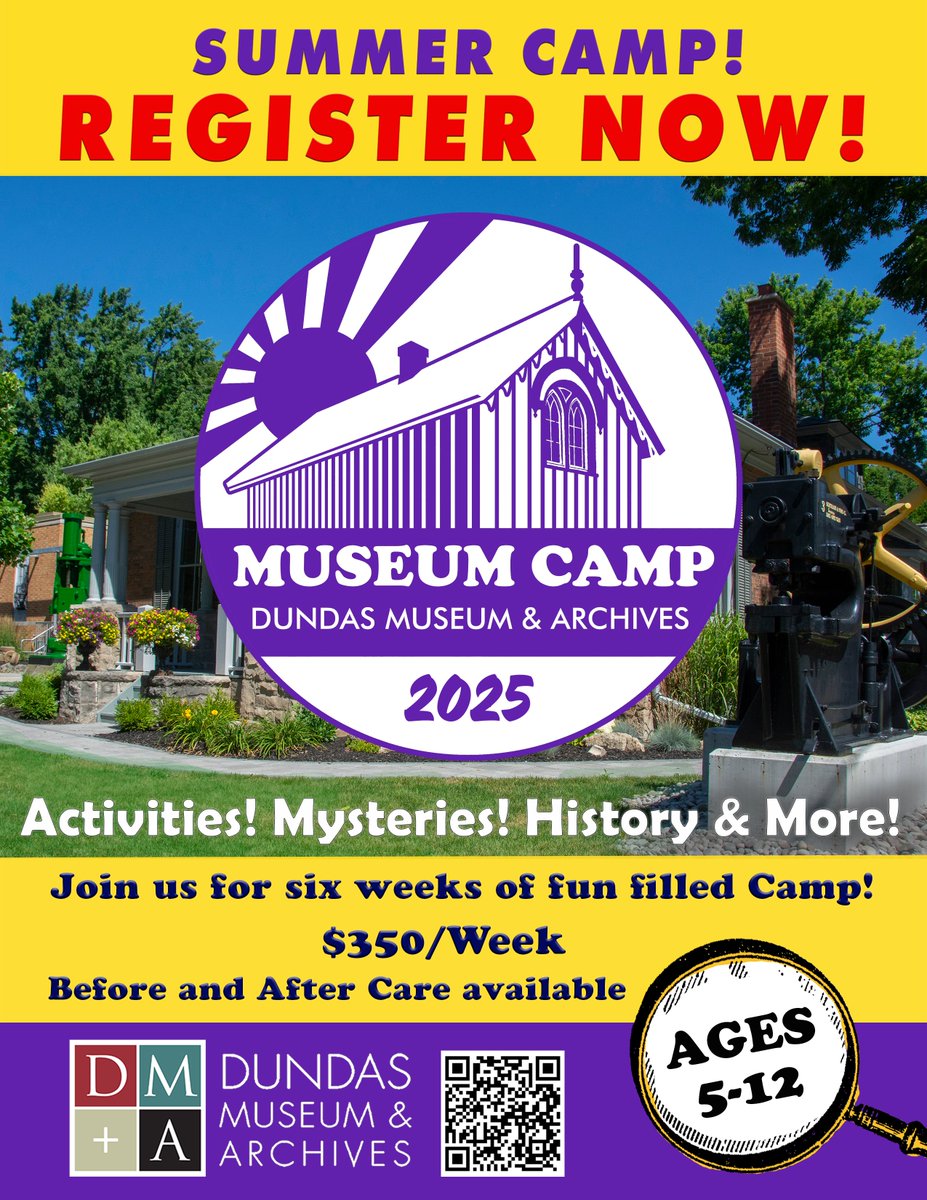 Registration is now open for the DM+A's summer camps!

Learn more at dundasmuseum.ca/museum-camp-20…

#DundasOn #DundasOnt #HamiltonOn #HamiltonOnt #SummerCamp