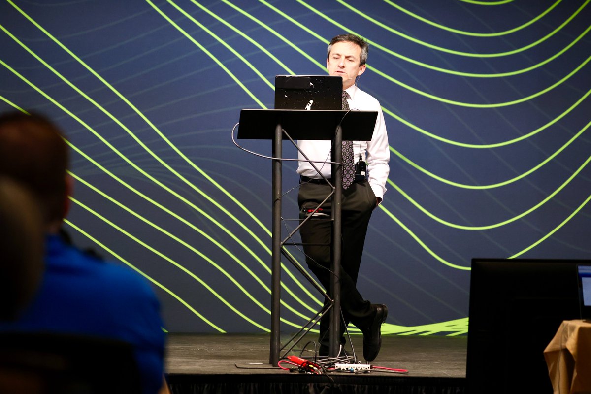 One of me absolute favorite people, <a href="/Ferney_Munoz/">Ferney Munoz</a> looking cool as a cucumber as he walks us through how #Passpoint works on #WiFi networks at #WLPC