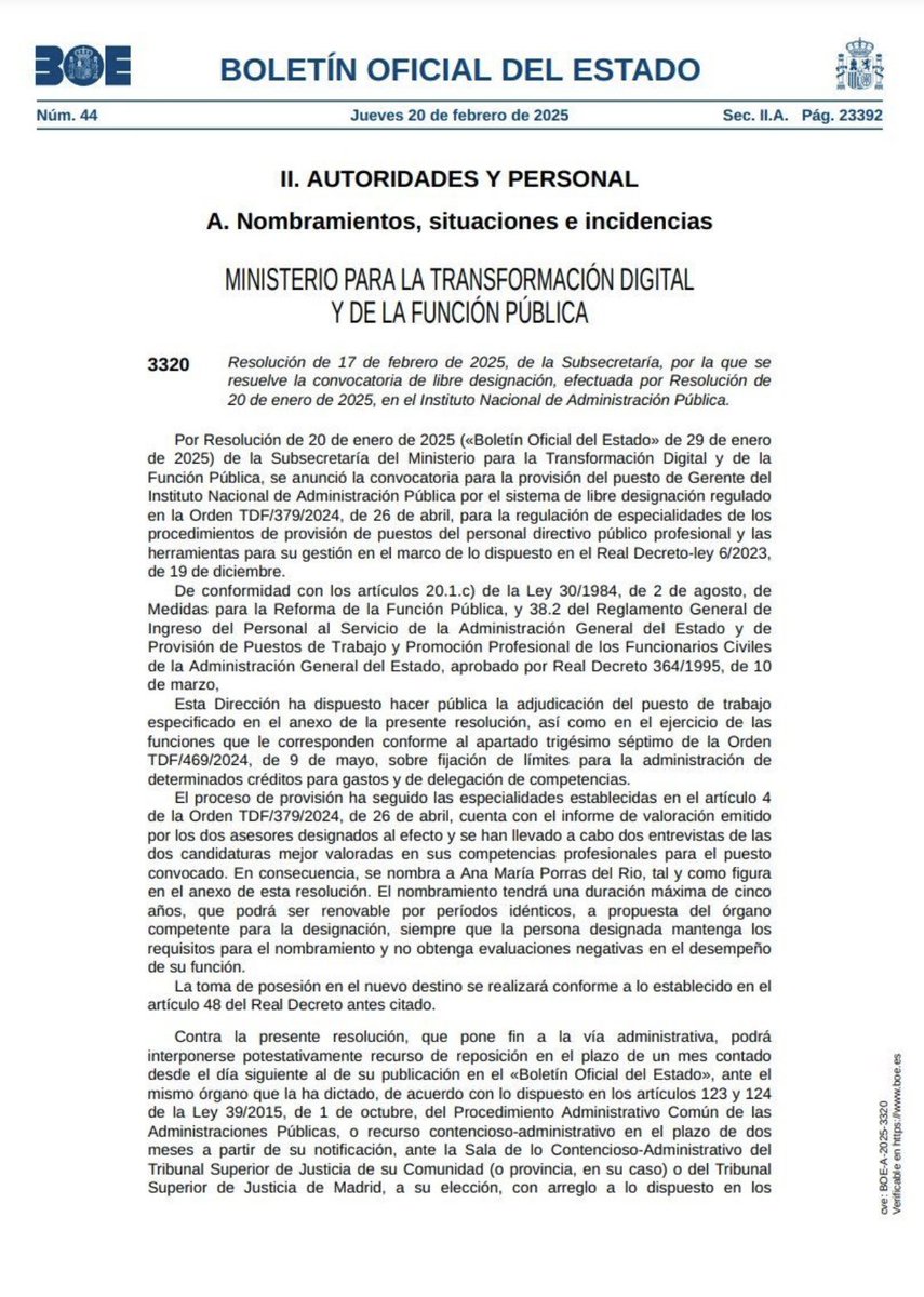 Asociación Dirección Pública Profesional (@asocdpp) on Twitter photo Felicitamos a nuestra vicepresidenta Ana María Porras del Río, por su flamante nombramiento como nueva gerente del <a href="/INAP_ES/">Instituto Nacional de Admón. Pública</a> Felicitamos a nuestra vicepresidenta Ana María Porras del Río, por su flamante nombramiento como nueva gerente del <a href="/INAP_ES/">Instituto Nacional de Admón. Pública</a>