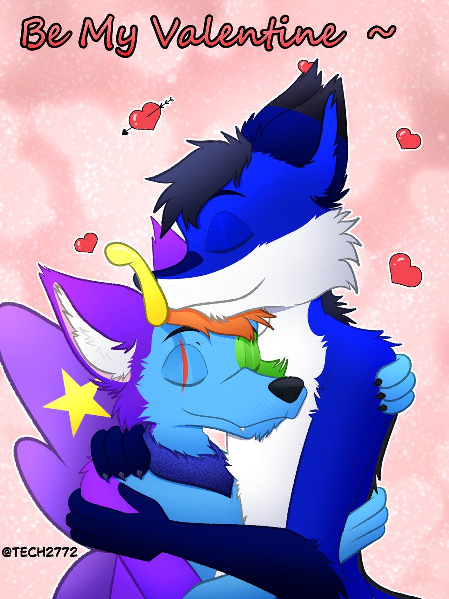 Valentine's Day YCH Completed art for 2025 ft. <a href="/MccloudAshton/">Ashton McCloud</a> <a href="/DeweyMuddy/">Dewey</a> and <a href="/HuskyBloofurb01/">BlootheButterHusky</a>