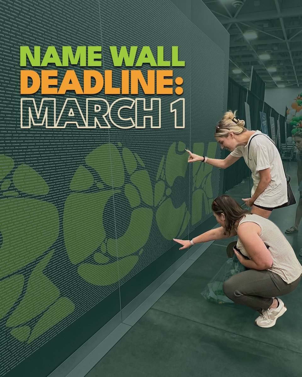 This year’s name wall is, well, calling your name!

Register by March 1 to make sure your name is listed alongside the thousands of runners who will #RunShamrock this St. Patty's Weekend!

Claim your spot on the name wall: bit.ly/3VpGekv