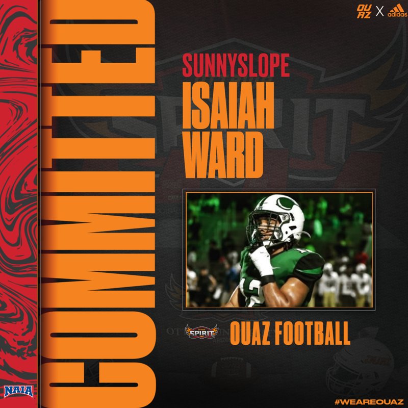 Isaiah ward(Edge OLB) (@isaiah_wardd) on Twitter photo I am proud to announce my commitment to Ottawa University of Arizona 🟠⚫ #committed #spirit <a href="/_coachwomack/">Chris Womack</a> <a href="/Coach_Nesbitt/">Mike Nesbitt</a> <a href="/SlopeFootball/">Sunnyslope Football</a> <a href="/azc_obert/">Richard Obert</a> <a href="/Rivals/">Rivals</a> I am proud to announce my commitment to Ottawa University of Arizona 🟠⚫ #committed #spirit <a href="/_coachwomack/">Chris Womack</a> <a href="/Coach_Nesbitt/">Mike Nesbitt</a> <a href="/SlopeFootball/">Sunnyslope Football</a> <a href="/azc_obert/">Richard Obert</a> <a href="/Rivals/">Rivals</a>