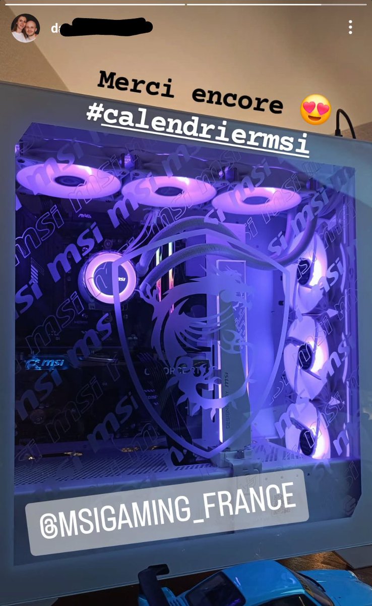 msifrance's tweet photo. L'heureux gagnant du #CalendrierMSI ! 
Après le gros concours #KCD2, restez vigilants, on a encore du lourd pour vous qui arrive bientôt 👀 https://t.co/z1gr5Ym4oi