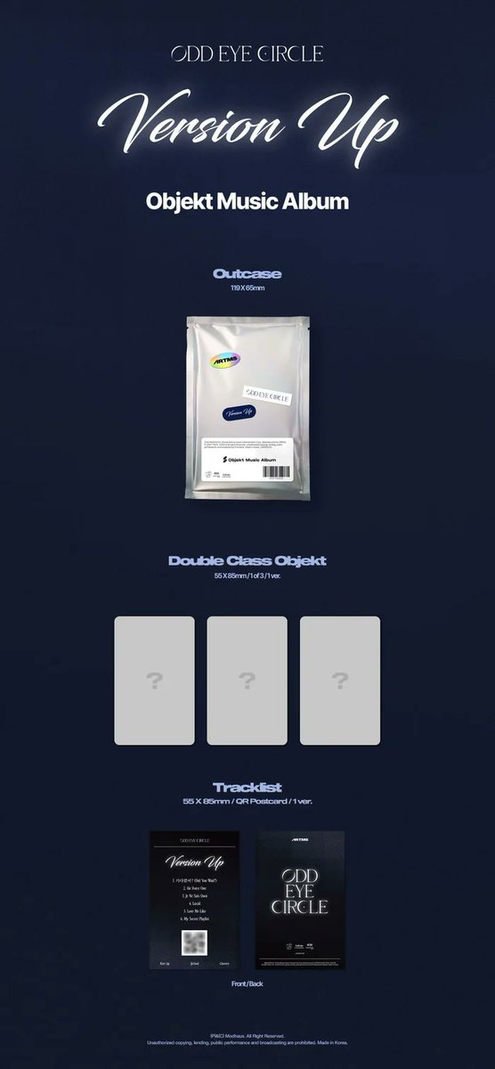 broadcastclubca's tweet image. [💿] Pre-Order
#ODDEYECIRCLE #오드아이써클
💜 Mini Album - Version Up (Objekt Music Album Ver.)
👀 tinyurl.com/32jtkykz
🗓 Release Date: Feb 28, 2025

#VersionUp #ObjektMusicAlbum #Kpop #NewRelease