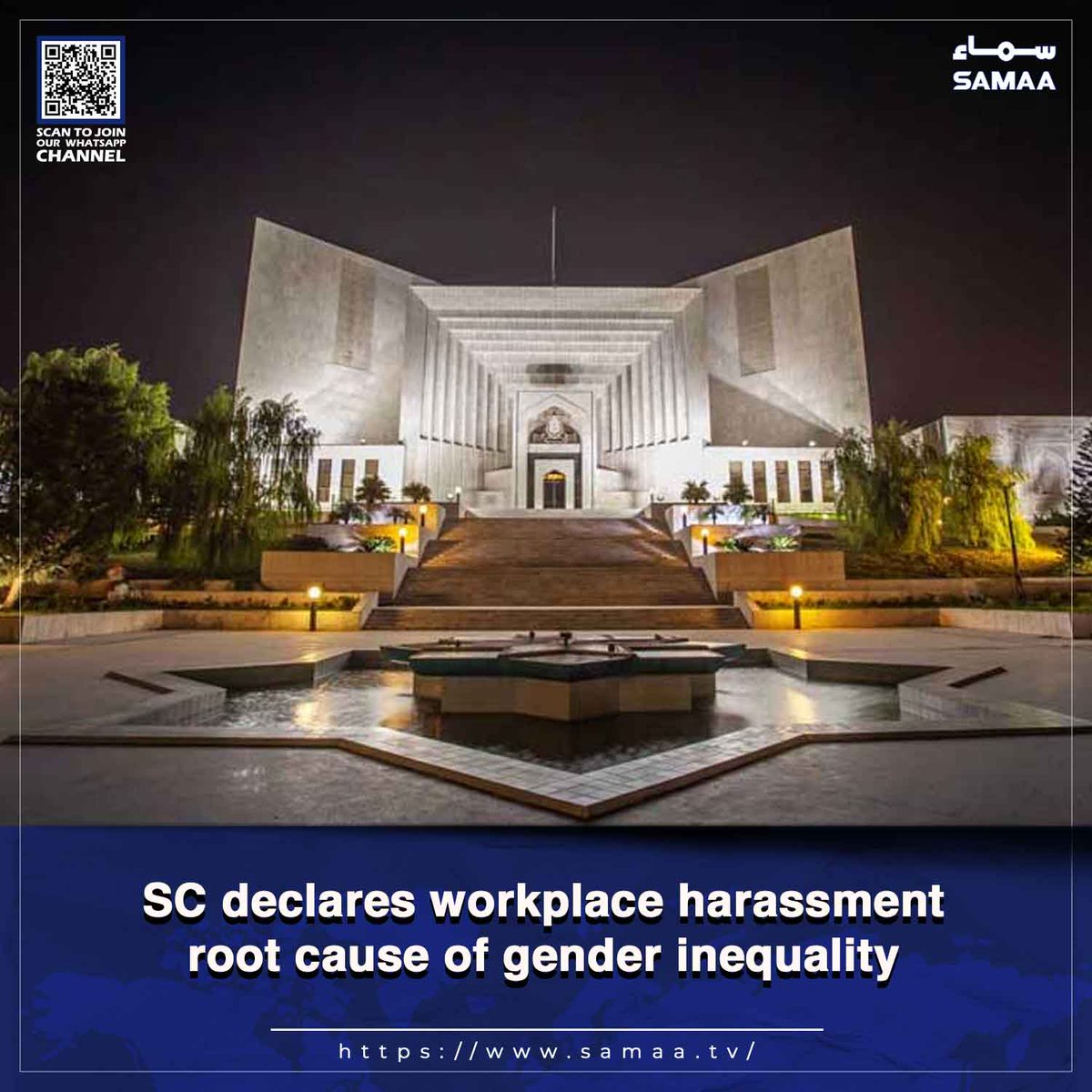 SamaaEnglish's tweet image. Read more:samaa.tv/2087329270

#SupremeCourt #genderdiscrimination #genderimbalance #workplaceharassment #Harassment #genderequality 
.
.
.
Watch Samaa TV Live For Uninterrupted News Updates: youtu.be/ugQ8UMWpsH0