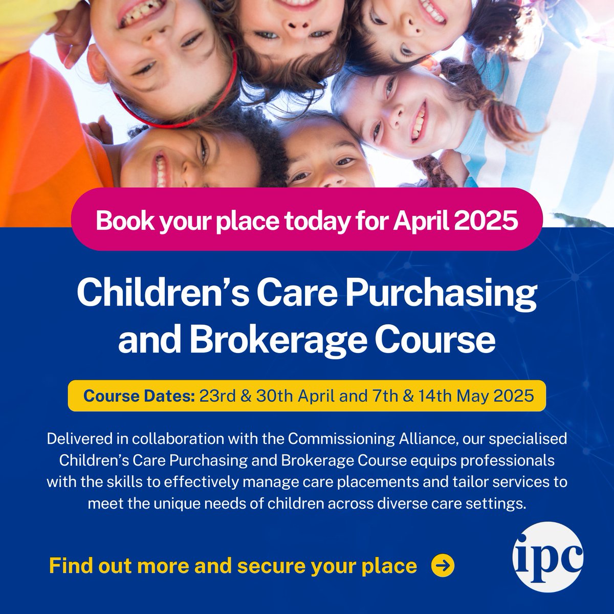 Enrol now for the Children’s Care Purchasing &amp; Brokerage course – April 2025 start!

Gain essential skills in commissioning, contract management, referrals, and procurement to secure high-quality, value-driven care for children.

Book your place 👉 ipc.brookes.ac.uk/course/care-pu…