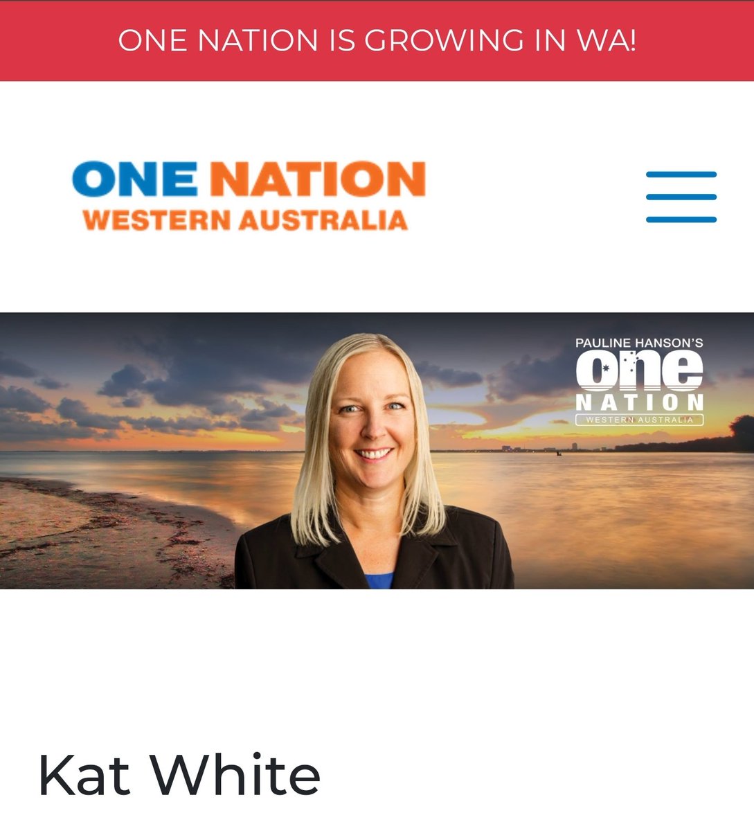***Please Share***
Introducing Kat White is the fifth on One Nation WA's Legislative Council ticket.
Kat is a Merredin local and a mother of three who operates a small business with her husband, and has a passion for fixing our health system, which she has had a lot of contact