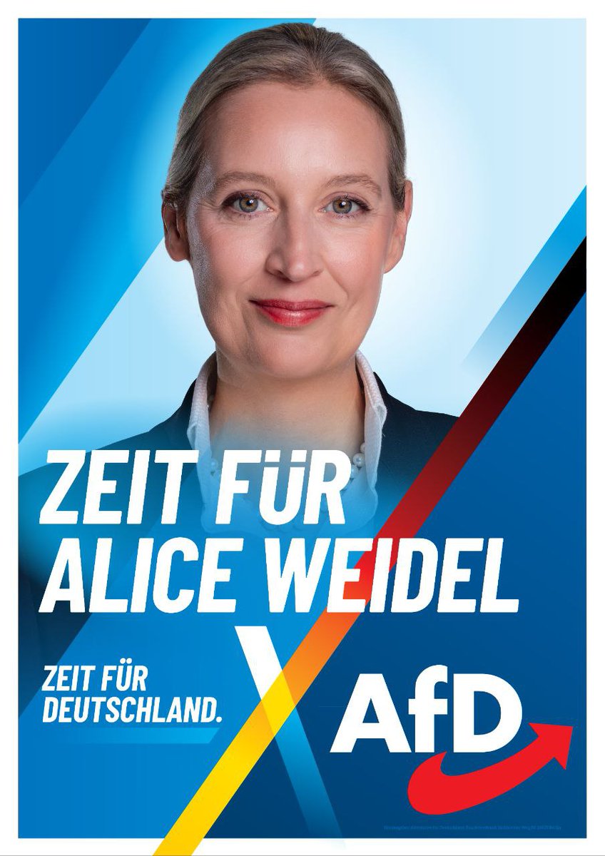 DeutscherSchfe3's tweet photo. Merz will die Mehrwertsteuer erhöhen - Weidel nicht.

Merz will Taurus-Raketen an die Ukraine liefern - Weidel nicht.

Merz will Social Media zensieren - Weidel nicht.

Merz will mit den Grünen regieren - Weidel nicht. https://t.co/3ur0T2GcXh