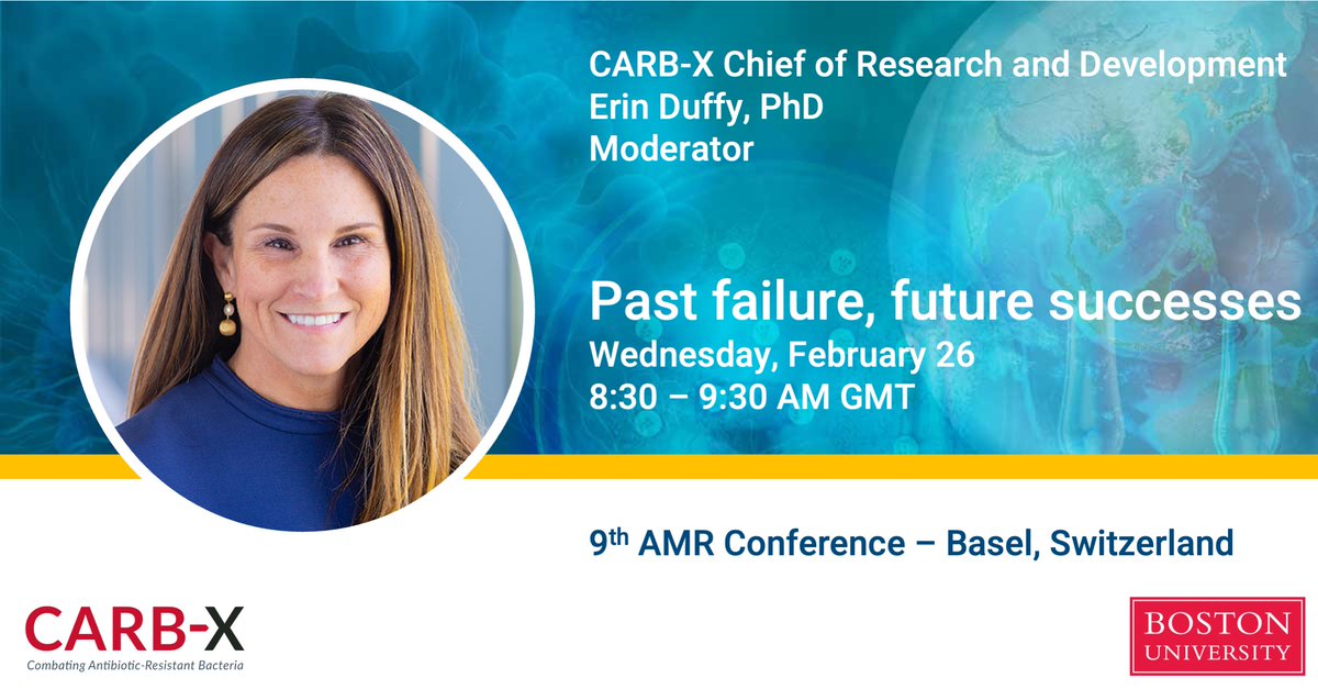 CARB_X's tweet image. Join CARB-X team members Kevin Outterson, Erin Duffy, and Richard Alm at the 9th AMR Conference next week in Basel, Switzerland! #AMR #StopSuperbugs #AMRConference

👇 See the details of the panels below. 
📆 February 25 – 26  
🔗 Register here: bit.ly/41aMIXc