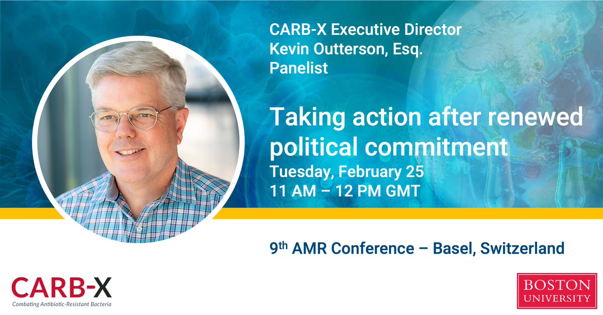 CARB_X's tweet image. Join CARB-X team members Kevin Outterson, Erin Duffy, and Richard Alm at the 9th AMR Conference next week in Basel, Switzerland! #AMR #StopSuperbugs #AMRConference

👇 See the details of the panels below. 
📆 February 25 – 26  
🔗 Register here: bit.ly/41aMIXc