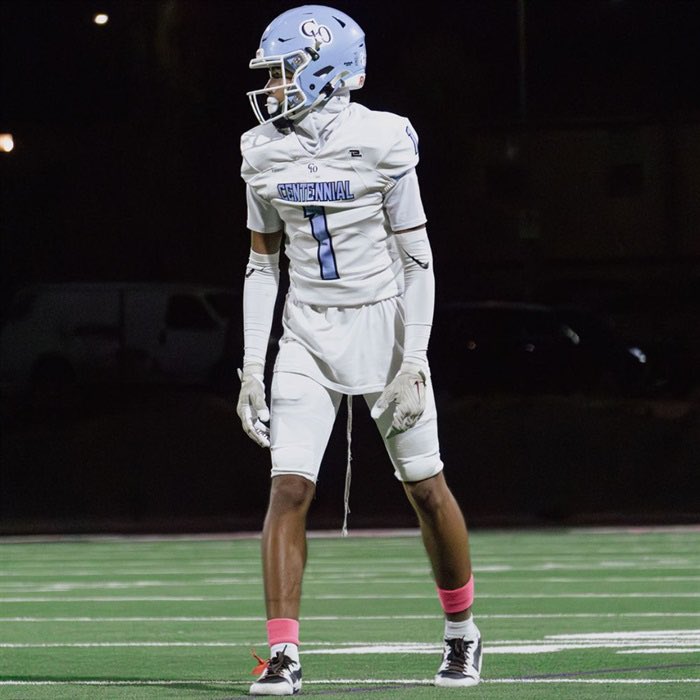DJ Campbell (@dj_campbell26) on Twitter photo Centennial HS 2027 Spotlight
Jayden “Jet” Thomas <a href="/Jpt_thejet/">Jayden "Jet" Thomas</a>
Height: 6’1
Weight: 165lbs
GPA: 2.7
Offers: Colorado State, UNR
Film: hudl.com/video/3/193009…
Fluid receiver with great hands. Ultra competitive and loves to block! Has the frame for 6’3. Is most definitely an FBS Centennial HS 2027 Spotlight
Jayden “Jet” Thomas <a href="/Jpt_thejet/">Jayden "Jet" Thomas</a>
Height: 6’1
Weight: 165lbs
GPA: 2.7
Offers: Colorado State, UNR
Film: hudl.com/video/3/193009…
Fluid receiver with great hands. Ultra competitive and loves to block! Has the frame for 6’3. Is most definitely an FBS