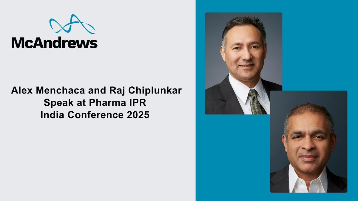 Alex and Raj will present a “Review of U.S. District Court Local Patent Rules and Implications for Early Technical Expert Involvement.”  Tuesday, March 4 at 12:30 p.m. Indian Standard Time bit.ly/4b9dOBj

#IntellectualProperty #IPLaw #IP #PharmaIPRIndia #CPHIConferences