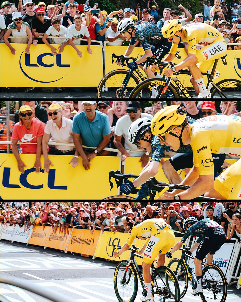 LeTour's tweet image. Two legends, a rivalry at its peak, an exceptional playing field: the perfect recipe for creating a legendary moment in the #TDF2024 ⚔️

Deux légendes, une rivalité au pic, un terrain de jeu exceptionnel, la recette parfaite pour créer un moment mythique du #TDF2024 💪