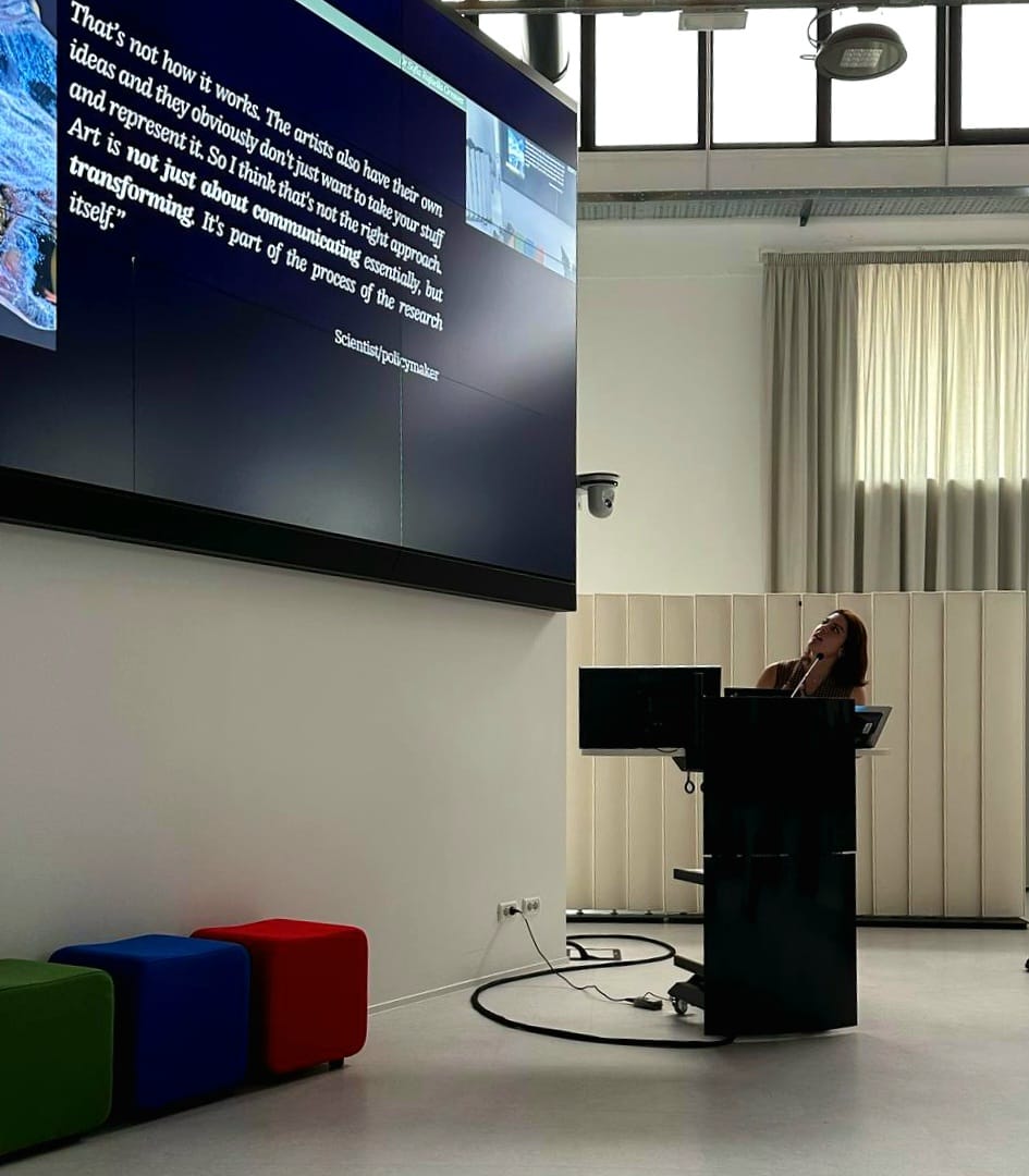 Presenting my research on "#postgrowth" innovations generated by transdisciplinary #sciart projects at the <a href="/EU_ScienceHub/">EU_ScienceHub</a>  <a href="/EU_Commission/">European Commission</a>