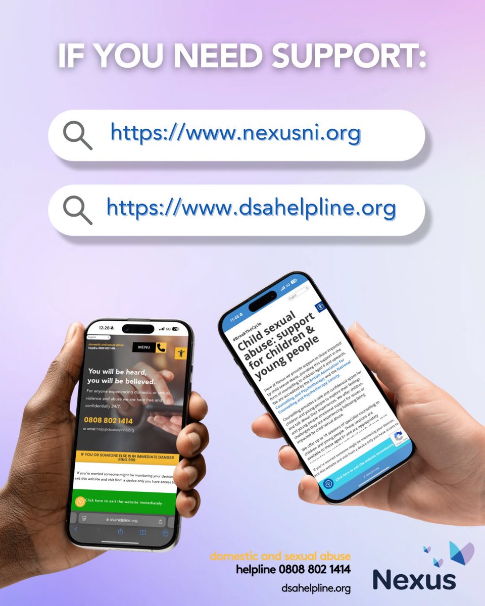 Right now, abusers are exploiting private, end-to-end social media apps to share child abuse material. 
Loopholes in online safety laws mean perpetrators can go undetected. 

Tap to read more:

#breakthecycle #belfast #northernireland #nexusni #onlinesafety #protectchildren
