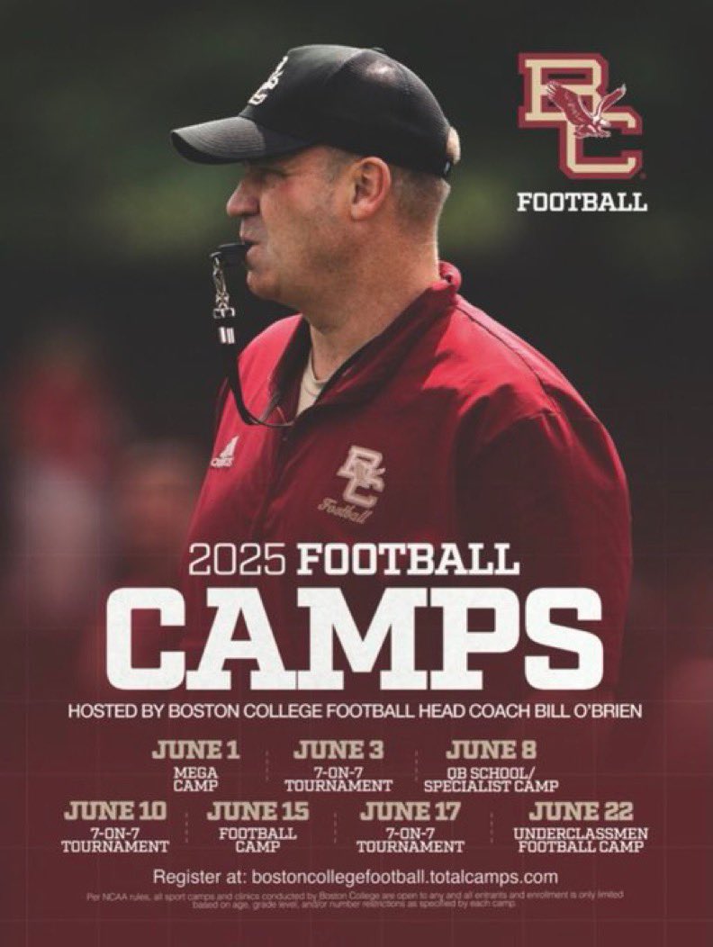 Thank you <a href="/CoachCuono/">Dominic Cuono</a> for the camp invite much appreciated! 
<a href="/BCFootball/">Boston College Football</a>  <a href="/WRHS_Football/">Wachusett Football</a>
