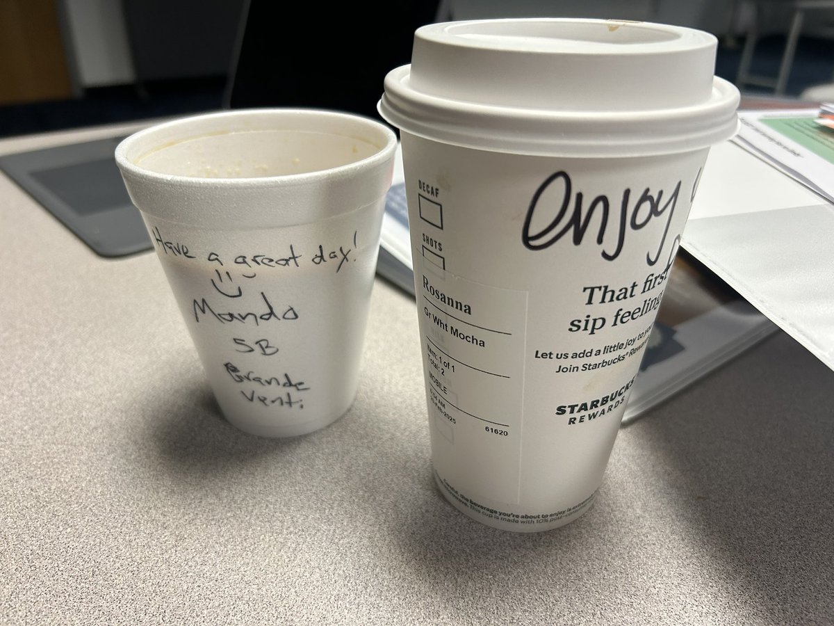Can you guess which one is actually from Starbucks? 🤔🤭😂
When your co-worker makes lemonade out of  lemons 🍋
#trainingday