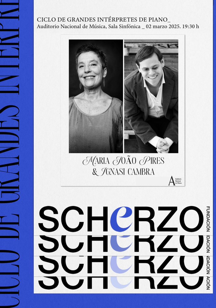 🎹✨ ¡María João Pires vuelve al Ciclo de Grandes Intérpretes! El 2 de marzo, junto a Ignasi Cambra, en un recital único a 4 manos 🎶🔥🎼

Entradas: fundacionscherzo.koobin.es/pires-cambra