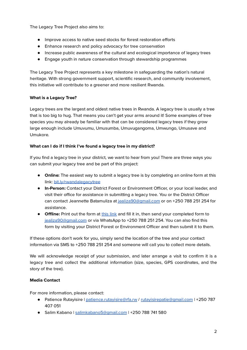 CoEBrwanda's tweet image. 🌳PRESS RELEASE🌳