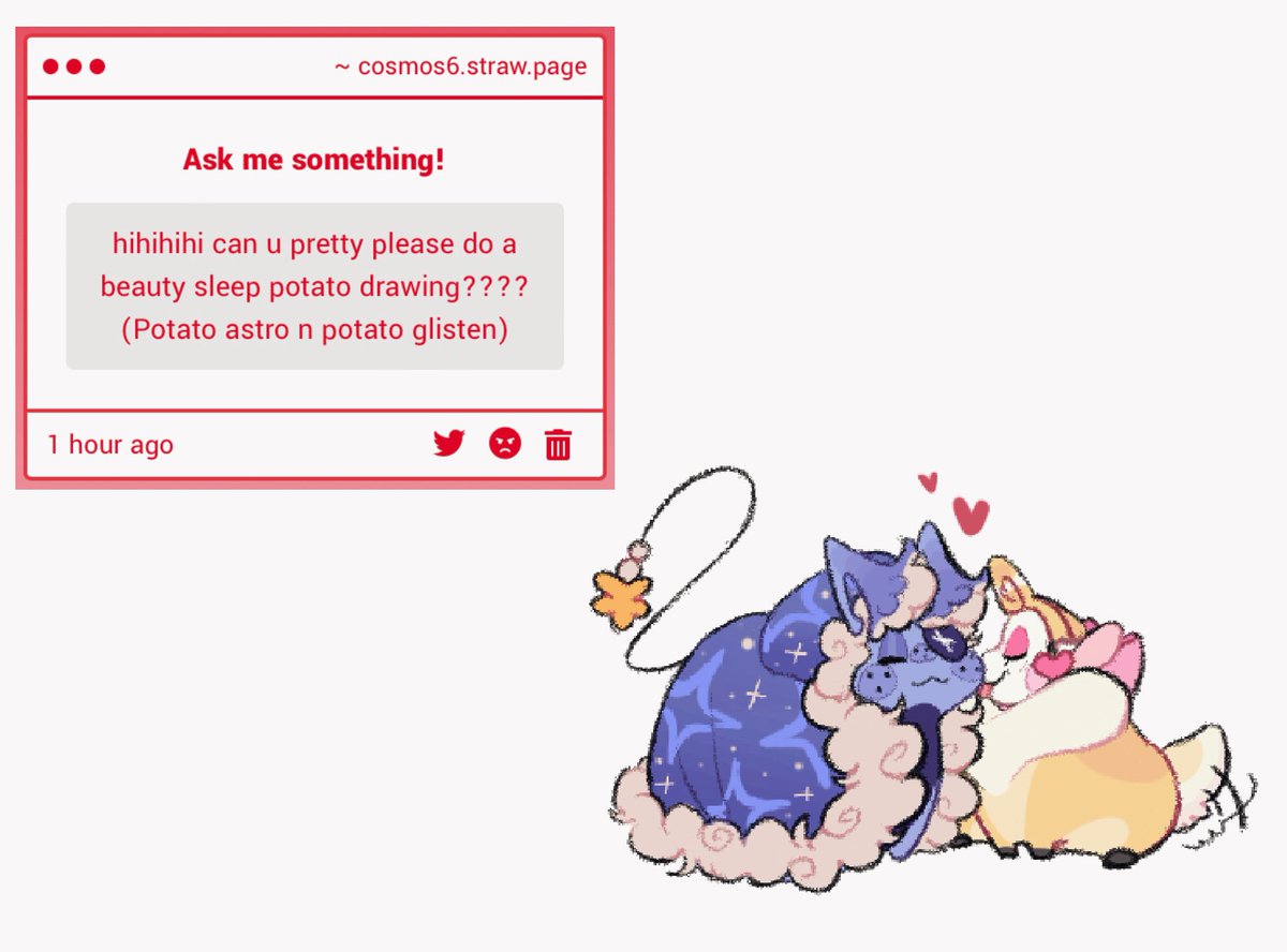 Chocolat3Cake6's tweet image. They make me ill, I love them 

#dandysworld #dandyspotatoAU #beautysleep