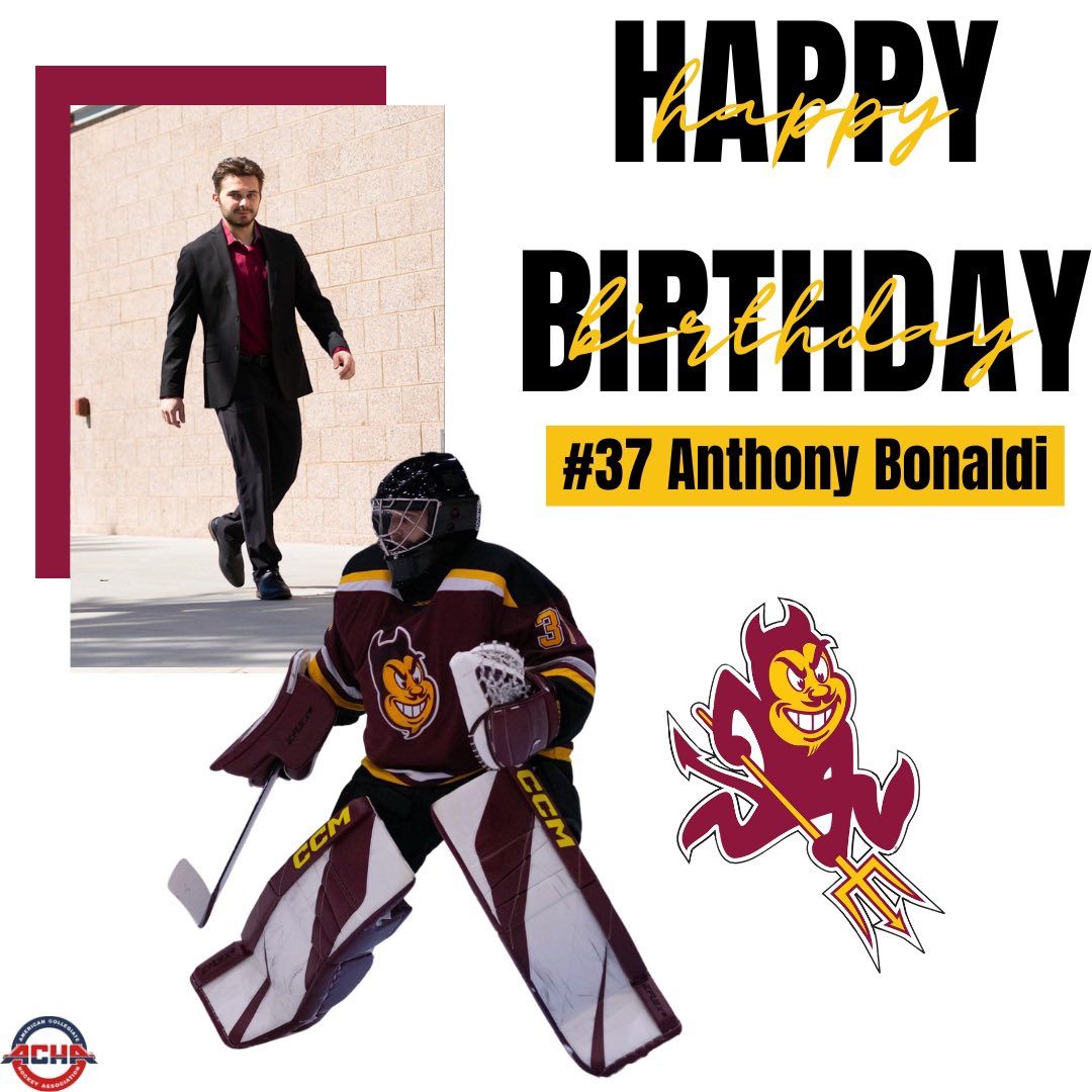 The Sun Devils wish Goaltender, Anthony Bonaldi a Happy Birthday! 

#GoDevils 🔱⬆️