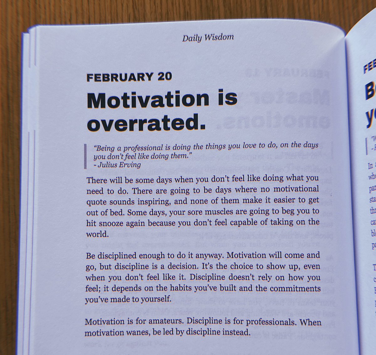 Motivation is for amateurs. Discipline is for professionals. #DailyWisdom