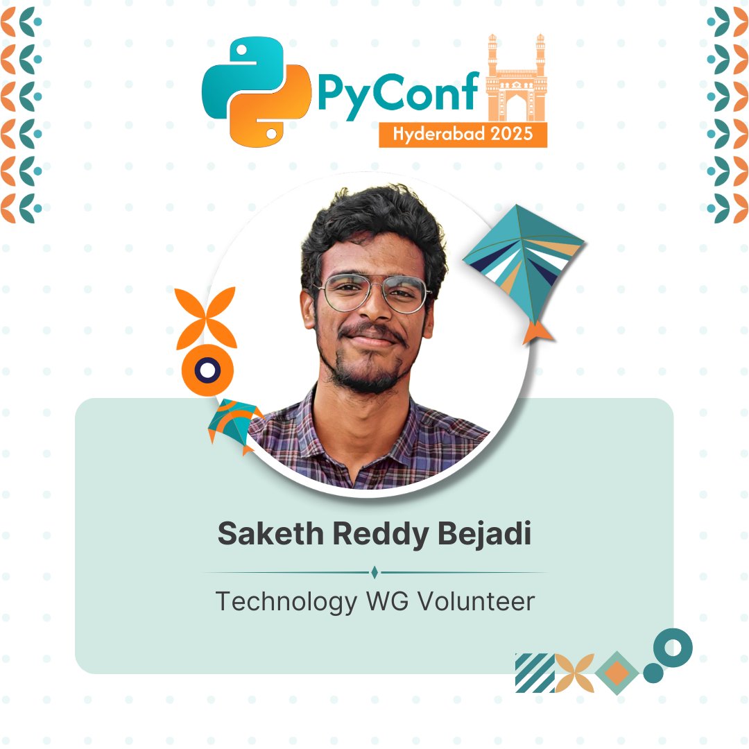 pyconfhyd's tweet image. 💻 Meet @RajatRajdeep, @bsaraswat45, @vamc_me, @SakethBejadi & @userimack the tech wizards of #PyConfHyd2025! From managing the website to ensuring seamless platform operations, they keep the digital gears running flawlessly. Huge shoutout to this powerhouse team! ⚡️👏