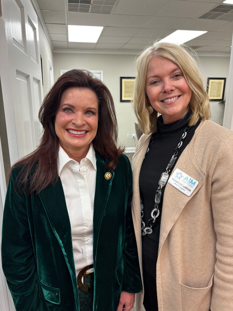 Our VP of Development, Susan Anderson, joined the Anderson Chamber of Commerce this morning to welcome Congress Woman Sheri Biggs as she opens her new office here in Anderson. #AIMThanksYOU